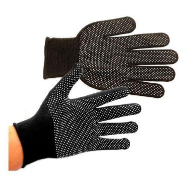 Imagem de Par Luvas Antiderrapante Elástica Pigmentada - YUGE, Preto