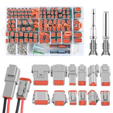 Imagem de Nilight Kit de conectores DT 2 3 4 6 8 12 pinos 50 conjuntos tamanho 16 contatos formados estampados para fios 14-18 AWG série DT com ferramenta de remoção para carro, caminhão, motocicleta, veículos