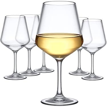 Imagem de Amazing Abby - Sasha – Taças de vinho Tritan inquebráveis de 410 ml (conjunto de 6), taças de vinho de plástico, reutilizáveis, livres de BPA, laváveis na lava-louças, perfeitas para piscina, ao ar livre, acampamento e mais