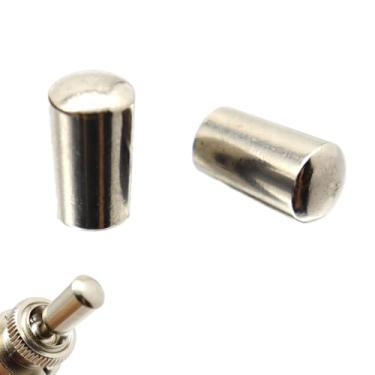 Imagem de Conjunto universal de botões de interruptor de guitarra - botão de interruptor de captador de ponta de metal para Epiphone Les Paul, serve para interruptores de 3,5 mm e 4 mm (cromado, 1 peça - 3,5 mm