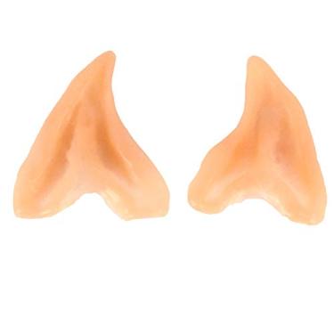 Imagem de NOVELTY GIANT WWW.NOVELTYGIANT.COM Pontas de orelha pontudas de látex adulto Elfo Alienígena Spock LARP Cosplay, Bege, Tamanho Único