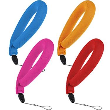 Imagem de 4 peças à prova d'água, para câmera, flutuante, universal, com espuma flutuante para câmera, celular, bolsa à prova d'água, alça flutuante leve