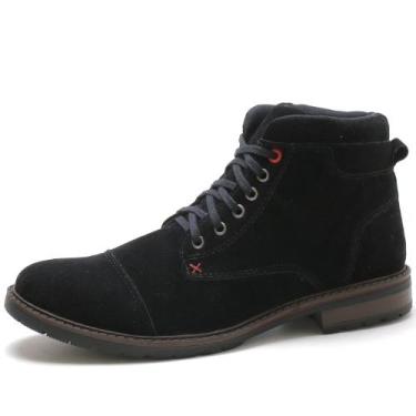 Imagem de Bota Masculina Bredeni Camurça Latitude Estilo Casual, 41, Preto, Masc