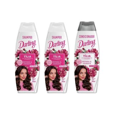 Imagem de Kit Darling Tilia 2 Shampoos 350Ml + 1 Condicionador 350Ml