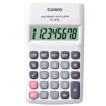 Imagem de Calculadora Compacta Casio HL 815LBK - Branco