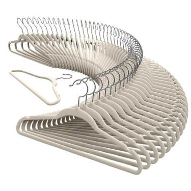 Imagem de Kit 10 Cabide Adulto Veludo Slim Ultra Fino Não Escorrega - RRister Im