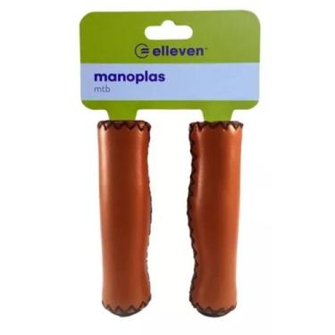 Imagem de Manopla Punho Marrom Retro Vintage Elleven Pegada Bicicleta  Par Confo