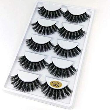 Imagem de Cílios postiços G800 volumosos 3D - kit 5 pares - BCS