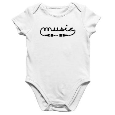 Imagem de Body Bebê Algodão Music Plug - Foca na Moda, Branco, G