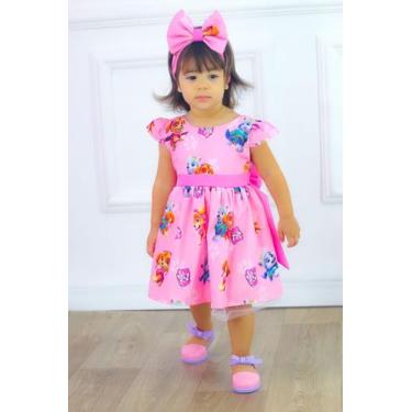 Imagem de Vestido Patrulha Canina - Sky Tule Lili + faixinha de cabelo - Joaninh