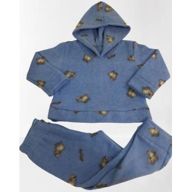 Imagem de Conjunto Soft Menino Inverno Infantil Tam 1 2 3 Capuz Frio - MMS Sport
