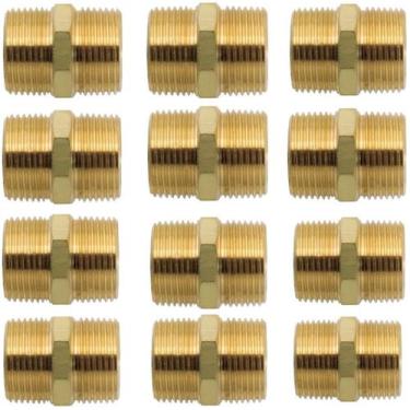 Imagem de Atacado Conexão Niple Duplo Latão 1/2 Npt Caixa Com 12 Un - ELITE GÁS
