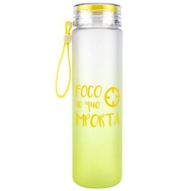 Imagem de Squeeze 500ml Color Garrafa Detox Fitness Academia Água Saúde Frases M