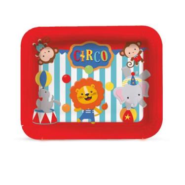 Imagem de Bandeja Laminada R5 - Festa Circo 2 - 01 unidade - Cromus - Rizzo Fest