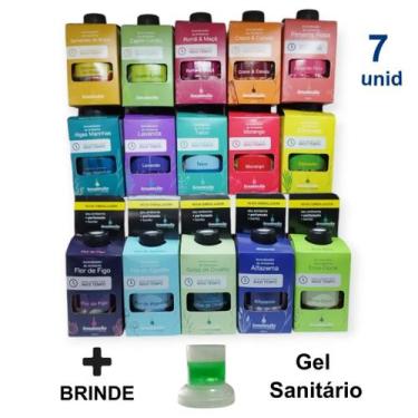 Imagem de Kit 7 Aromatizador Ambiente 280ml Difusor Vareta Aroma Intenso Odoriza