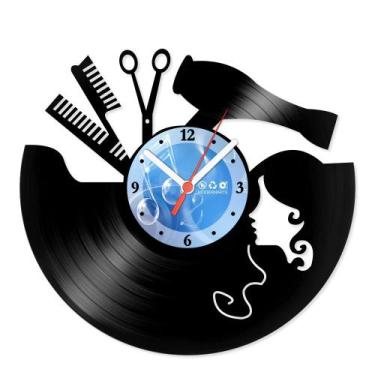 Imagem de Relógio De Parede Disco Vinil Comercial - Salão de Beleza 1 - VCM-003 