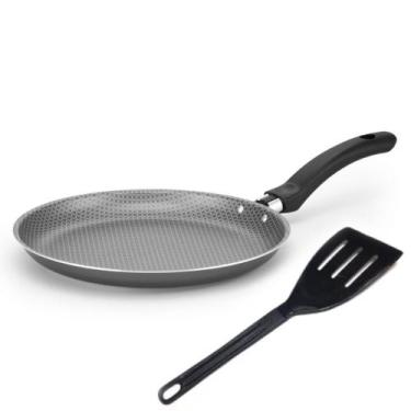 Imagem de Frigideira Panquequeira Tapioqueira Antiaderente Grafite N 22 + Espátu