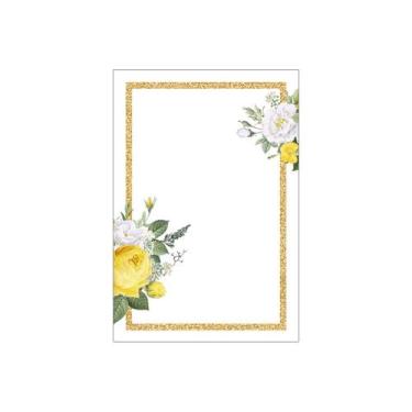 Imagem de Painel De Festa Vertical 1,50 x 2,20 - Geométrico Flores Amarelo com D
