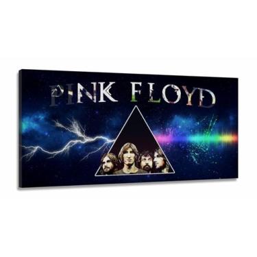 Imagem de Quadro Decorativo  Pink Floyd em Tecido Canvas 130x60 - Wall Frame