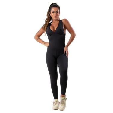 Imagem de Macacão Feminino Com Bojo Suplex Fitness Academia Ginástica - JAVA MOD