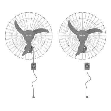 Imagem de Ventilador Parede 60cm (combo 2 Unid) Ventisol 3 Pás