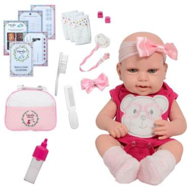 Imagem de Bebê Tipo Reborn Realista Corpo Siliconado Com Acessórios - Cegonha Re