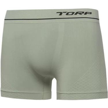 Imagem de Cueca Torp Boxer em Microfibra Sem Costura 8002, Oliva, EG