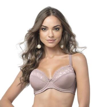 Imagem de Sutiã Microfibra DeMillus 64086 Com Renda, Lilás místico, 44