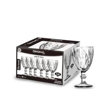 Imagem de Taça para água ou suco 340ml Linha Diamante - 6 unidades - Original