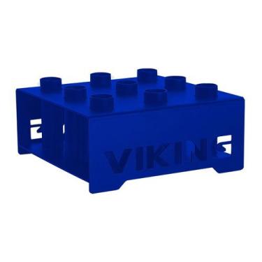 Imagem de Suporte Barra Olímpica Viking - 9 Posições - VIKING FITNESS, Azul