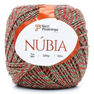 Imagem de Barbante Núbia Natalino Brilho Prata - Piratininga, VERDE E VERMELHO