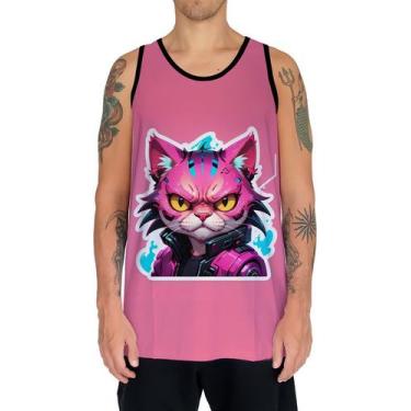 Imagem de Camiseta Regata Tshirt Animais Cyberpunk Gatos Felinos HD 1 - Enjoy Sh