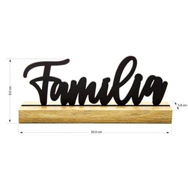 Imagem de 2un Enfeite Placa de Madeira com escrita Familia, Amor ou Gratidão dec