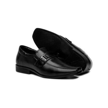 Imagem de Sapato Social Infantil Kids Calce Fácil 70104 - Bertelli, Preto, 30, H