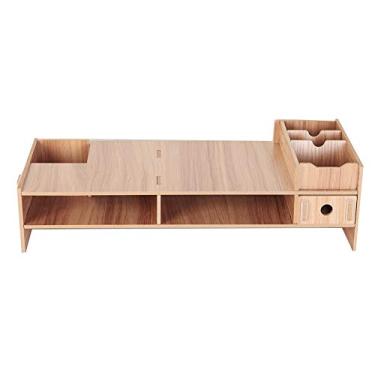 Imagem de Suporte para Laptop, Organizador de Mesa, Suporte para Tela de Computador, Prateleira Moderna para Escritório, Design Simples, Mas Moderno, Adequado para Uma Variedade de