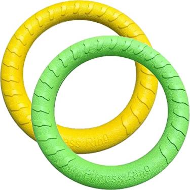 Imagem de Andy's Orchids Brinquedos de mastigar para cães, brinquedo para cães para mastigar agressivos, anel de treinamento de cães para atividades ao ar livre, anel flutuante de disco voador, brinquedo de