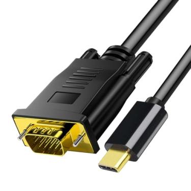 Imagem de Cabo USB C para VGA de 1,8 m, adaptador USB tipo C para VGA Thunderbolt 3/4 compatível com MacBook Pro, iPhone 16 Pro Max, iPad Pro, Samsung Galaxy S24/S23 e mais
