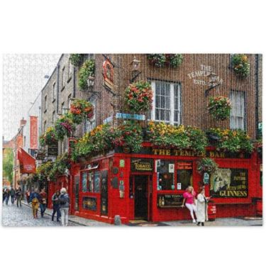Imagem de Oarencol Dublin Ireland Temple Bar Irish Capital Quebra-cabeça 1000 peças quebra-cabeças para adultos crianças presentes DIY