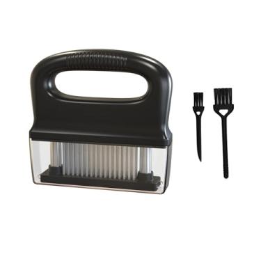 Imagem de ThinkMRO Amaciador bucal de carne, ferramenta de amaciamento de carne, lavável na lava-louças, escova de limpeza removível de aço inoxidável, agulhas para amaciar bife/peito de frango/costeletas de