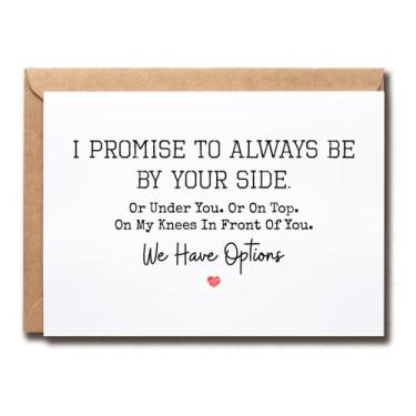 Imagem de I Promise To Always Be By Your Side. Or Under You. Or On My Knees In Front Of You - Vale-presente significativo - Cartão de aniversário de amor - Cartão
