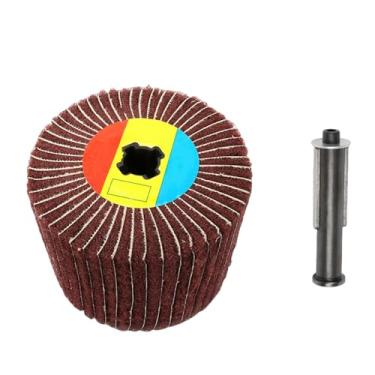 Imagem de Roda de polimento de aço inoxidável, polimento de metal, abrasivos, escova, rolo, ferramentas de polimento, 120x100x19mm, 80 grãos, M14,1