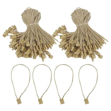 Imagem de 200 peças de cordão para pendurar etiqueta, 18 cm, fio de cânhamo para pendurar, prendedor, fecho de pressão, prendedor de laço de 1 mm de espessura para roupas, sapatos, bolsas, etiqueta de bagagem,