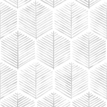 Imagem de MelunMer Papel de parede cinza moderno Peel and Stick Boho Papel de parede removível para quarto, papel de contato para armários/gavetas, papel de parede geométrico para banheiro cinza/branco 43 cm ×