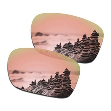 Imagem de SmartVLT Lentes de substituição masculinas Peach Gold para óculos de sol Oakley Holbrook Mix OO9384