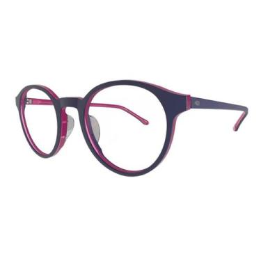 Imagem de Armação de grau hb ecobloc 0487 steel matte blue pink