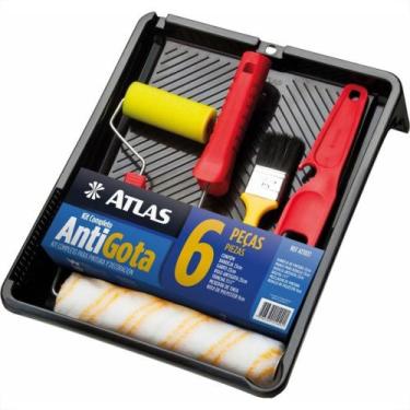 Imagem de Kit Pintura Atlas Com 6 Pecas - Bandeja + Garfo + Rolo + Trincha + Mis