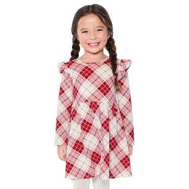 Imagem de The Children's Place Vestido xadrez skater para bebês meninas, Xadrez vermelho, 6-9 Meses