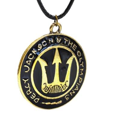 Imagem de PRINCESS CUTENESS STORE Colar com pingente Percy Jackson Poseidon Trident Olympians Camp Half Blood Annabeth Chase
