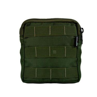 Imagem de Bolso Modular Tático Multiuso 15x15cm - RESGATE MILITARIA, Verde Oliva