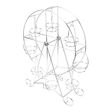 Imagem de Porta de Cupcakes da Roda Gigante, Carrinho de Doces de Roda Gigante Com Rodas para Festa de Ferro Rotativo Oito Cupcakes Gigantes Em Forma de Roda Prática para Festas,